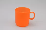 Plastový hrníček - 2,5 dl - oranžový - TVAR