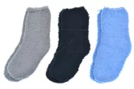 Dětské chlupaté ponožky KIDS - 3 páry, mix barev, velikost 22-25