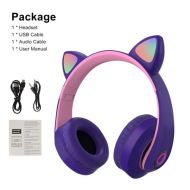 Bezdrátová LED sluchátka Cat Ears