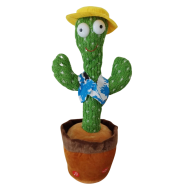 Interaktivní mluvící a zpívající kaktus s oblečením - na baterie