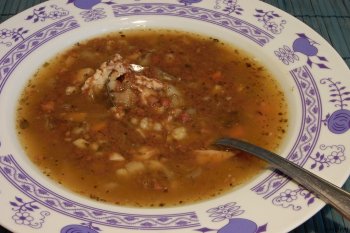 Recept: Jelitová polévka (prdelačka) s kroupami