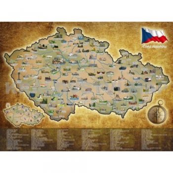 Stírací mapa České republiky - uchovejte si své zážitky
