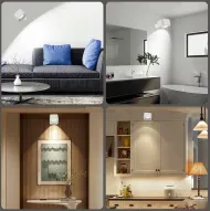 Bezdrátová magnetická LED lampička nad postel - bílá