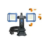 Duální přenosný LED reflektor se zásuvkou - Solight - 2x30W - 5400lm - 4000K