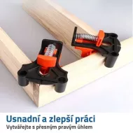 Truhlářská úhlová svěrka - 4 ks
