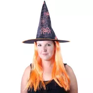 klobouk Čarodějnice / Halloween s vlasy