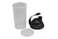 Plastový shaker - 700 ml - 23,5 x 10 cm - černé víčko - TVAR