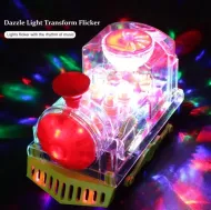 Transparentní svítící lokomotiva pro děti - Gear Train