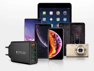 Síťová USB nabíječka - 4x USB Quick Charge 3.0 - VERK - černá