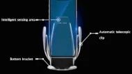 Bezdotykový 2 v 1 držák na telefon se senzorem a bezdrátovým nabíjením, velký