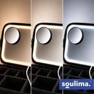 LED kosmetický kufřík se zrcátkem - Soulima