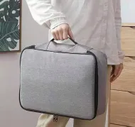 Uzamykatelný organizér na dokumenty - šedý