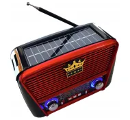 Přenosné rádio Golon RX-BT455S s Bluetooth, USB, TF, solárním napájením a dobíjecí baterií