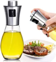 Dávkovač oleje s rozstřikovačem 200 ml - stříbrný