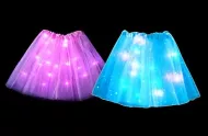 Princeznovská sukně s LED světlem - růžová