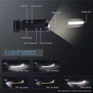 Univerzální dobíjecí COB LED čelovka