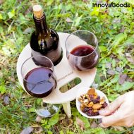 Venkovní přenosný skládací stolek na víno Winnek - InnovaGoods