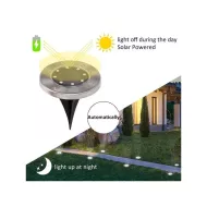 Solární zahradní LED světla - 8 LED - 4 ks