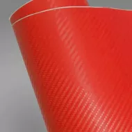 Designová karbonová fólie - červená - 30 x 127 cm