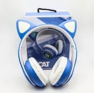 Bezdrátová LED sluchátka Cat Ears STN-28 - modrá