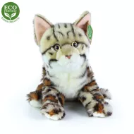 plyšová kočka bengálská sedící, 23 cm
