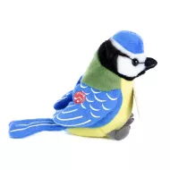 plyšový pták sýkora modřínka se zvukem, 11 cm