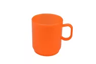 Plastový hrníček - 2,5 dl - oranžový - TVAR