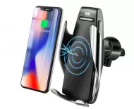 Bezdotykový 2 v 1 držák na telefon se senzorem a bezdrátovým nabíjením, velký