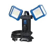 Duální přenosný LED reflektor se zásuvkou - Solight - 2x30W - 5400lm - 4000K