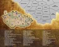 Stírací mapa České republiky - stříbrná - 80 x 65 cm