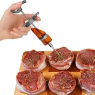 Injektor na maso pro vstříknutí marinády + 3 jehly - Ruhhy
