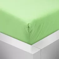 Prémiové jersey prostěradlo - zelené - BedStyle - 140 x 200 cm