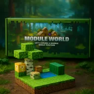 Magnetická stavebnice Module World - 48 kostiček + 2 figurky