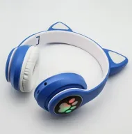 Bezdrátová LED sluchátka Cat Ears STN-28 - modrá