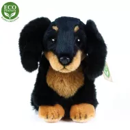 plyšový pes jezevčík sedící, 18 cm