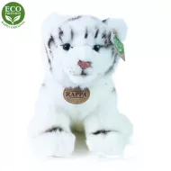 plyšový tygr bílý sedící, 25 cm