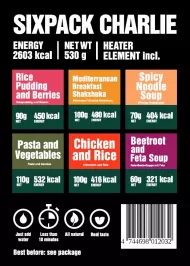 Taktický set 6 sáčků MRE dehydrovaného jídla - Tactical Six Pack Charlie - Tactical Foodpack