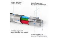Datový kabel USB-C / Lightning Power Delivery pro iPhone - 1,2 m - Swissten
