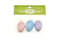 Velikonoční vajíčka - modré, fialové a růžové - 3 ks
