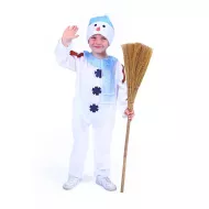 Dětský kostým sněhulák s čepicí a červenou šálou (S) EKO