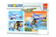 Dětská stavebnice 0475 - 103 dílků - City Police - Městská stráž - vrtulník - Peizhi