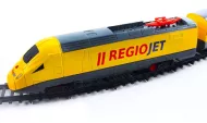 Vlak RegioJet se zvukem a světlem - sada včetně kolejí - Rappa
