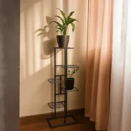 Stojan na květiny Ruhhy - 106 cm - 6 polic - černý