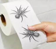 Toaletní papír s motivem pavouka