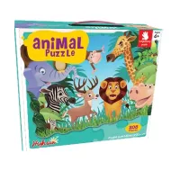 Puzzle - zvířata v džungli - 208 ks - 90 x 64 cm - Rappa