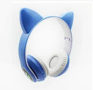 Bezdrátová LED sluchátka Cat Ears STN-28 - modrá