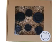 Set ozdob na stromeček z pravého včelího vosku - modrý - VŮNĚ VOSKU