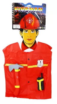 Dětský hasičský kostým - s vysílačkou a sekerou - Rappa