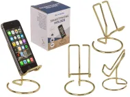 Kovový stojánek/držák telefonu, smartphonu - zlatý