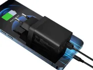 Síťová USB nabíječka - 4x USB Quick Charge 3.0 - VERK - černá